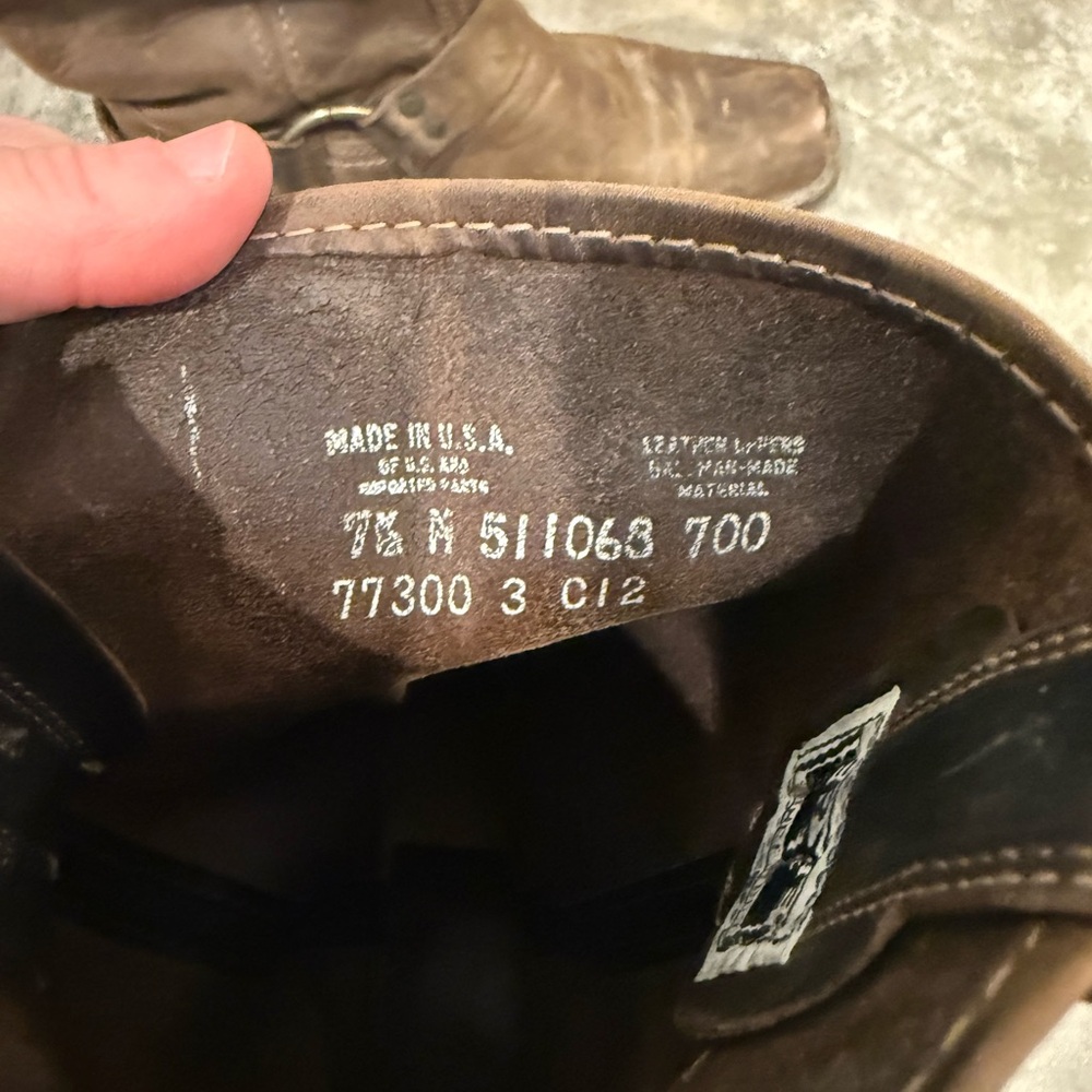 Frye Dark Brown Leather Boot Pull-Tab - image 6